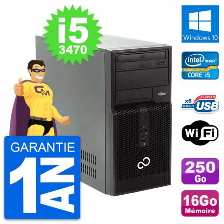 PC Tour Fujitsu Esprimo P400 Intel i5-3470 RAM 16Go Disque 250Go Windows 10 Wifi