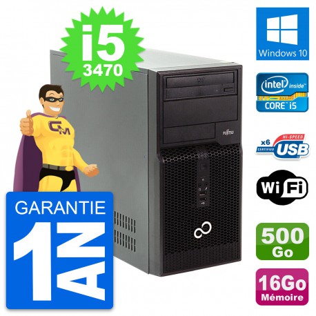PC Tour Fujitsu Esprimo P400 Intel i5-3470 RAM 16Go Disque 500Go Windows 10 Wifi