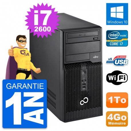 PC Tour Fujitsu Esprimo P400 Intel i7-2600 RAM 4Go Disque 1To Windows 10 Wifi