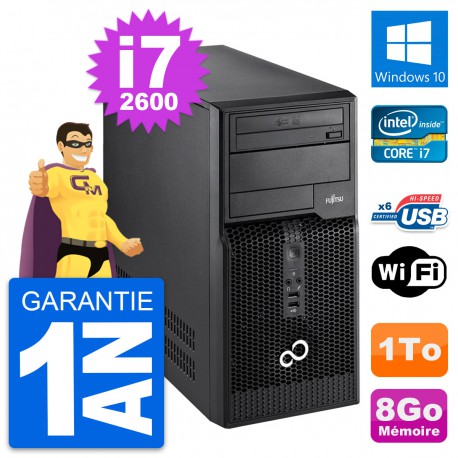 PC Tour Fujitsu Esprimo P400 Intel i7-2600 RAM 8Go Disque 1To Windows 10 Wifi