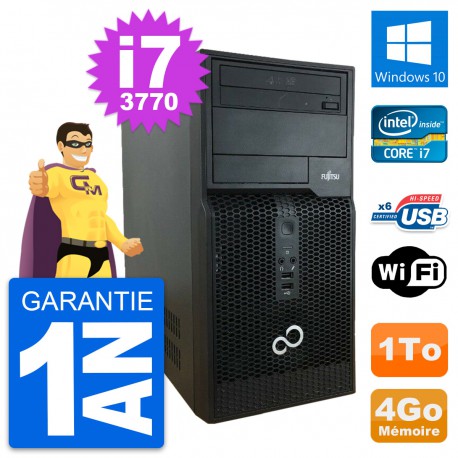 PC Tour Fujitsu Esprimo P400 Intel i7-3770 RAM 4Go Disque 1To Windows 10 Wifi