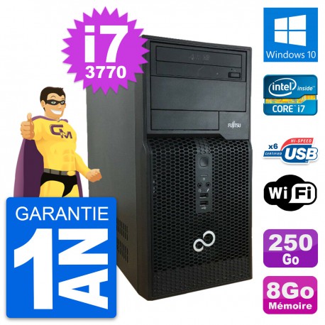 PC Tour Fujitsu Esprimo P400 Intel i7-3770 RAM 8Go Disque 250Go Windows 10 Wifi