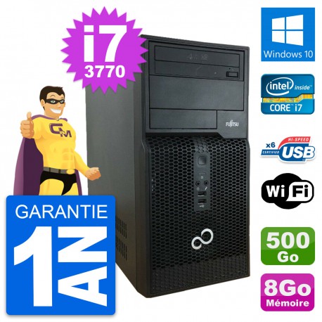 PC Tour Fujitsu Esprimo P400 Intel i7-3770 RAM 8Go Disque 500Go Windows 10 Wifi