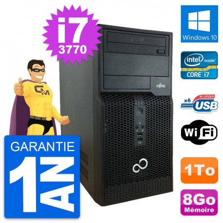 PC Tour Fujitsu Esprimo P400 Intel i7-3770 RAM 8Go Disque 1To Windows 10 Wifi