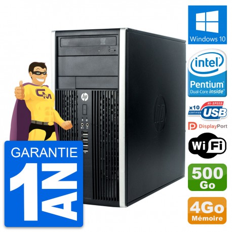 PC Tour HP Compaq Pro 6300 CMT Intel G630 RAM 4Go Disque 500Go Windows 10 Wifi