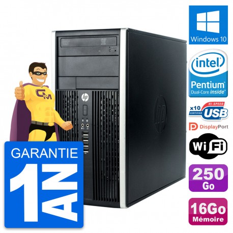 PC Tour HP Compaq Pro 6300 CMT Intel G630 RAM 16Go Disque 250Go Windows 10 Wifi