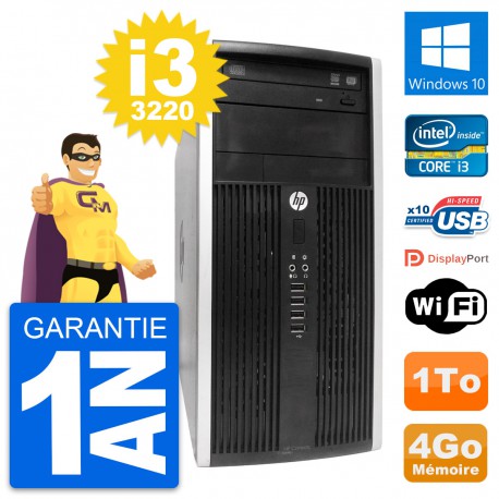 PC Tour HP Compaq Pro 6300 CMT Intel i3-3220 RAM 4Go Disque 1To Windows 10 Wifi