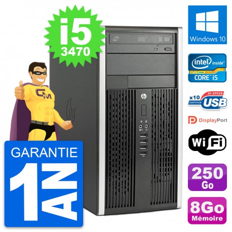 PC Tour HP Pro 6300 CMT Intel i5-3470 RAM 8Go Disque Dur 250Go Windows 10 Wifi
