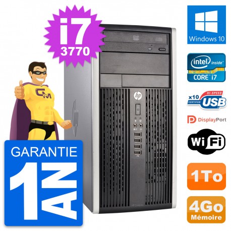 PC Tour HP Compaq Pro 6300 CMT Intel i7-3770 RAM 4Go Disque 1To Windows 10 Wifi