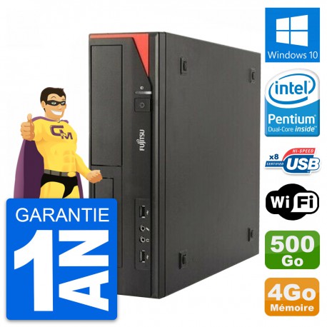 PC Fujitsu Esprimo E520 DT Intel G3220 RAM 4Go Disque Dur 500Go Windows 10 Wifi