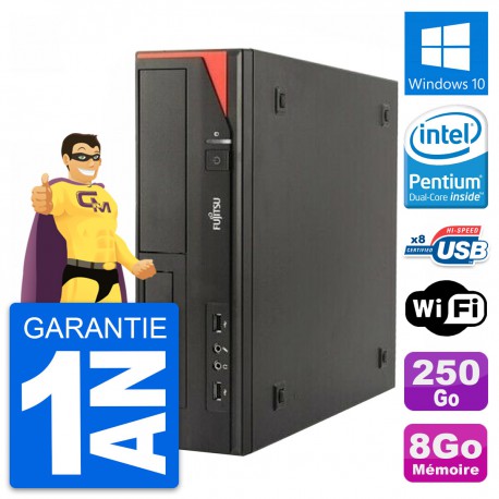 PC Fujitsu Esprimo E520 DT Intel G3220 RAM 8Go Disque Dur 250Go Windows 10 Wifi