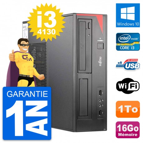 PC Fujitsu Esprimo E520 DT Intel i3-4130 RAM 16Go Disque Dur 1To Windows 10 Wifi