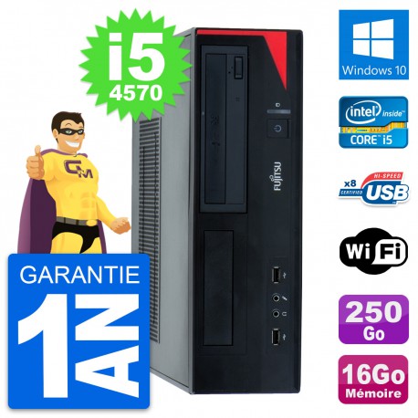 PC Fujitsu Esprimo E520 DT Intel i5-4570 RAM 16Go Disque 250Go Windows 10 Wifi