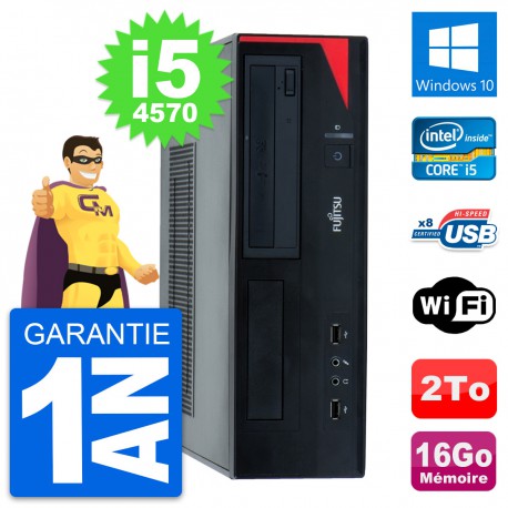 PC Fujitsu Esprimo E520 DT Intel i5-4570 RAM 16Go Disque Dur 2To Windows 10 Wifi