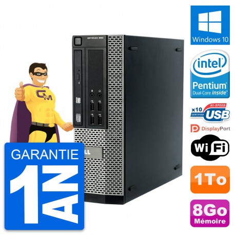 PC Dell OptiPlex 990 SFF Intel G840 RAM 8Go Disque Dur 1To Windows 10 Wifi