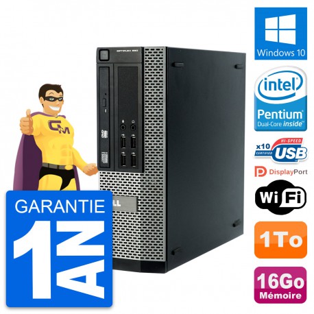 PC Dell OptiPlex 990 SFF Intel G840 RAM 16Go Disque Dur 1To Windows 10 Wifi