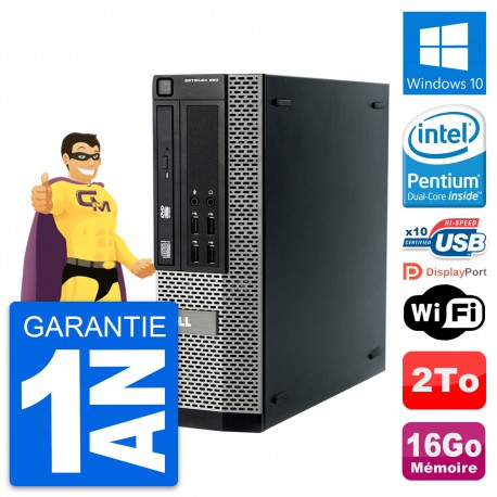 PC Dell OptiPlex 990 SFF Intel G840 RAM 16Go Disque Dur 2To Windows 10 Wifi