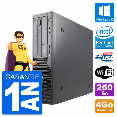 PC Fujitsu Esprimo E500 DT Intel G630 RAM 4Go Disque Dur 250Go Windows 10 Wifi