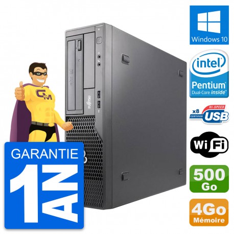 PC Fujitsu Esprimo E500 DT Intel G630 RAM 4Go Disque Dur 500Go Windows 10 Wifi