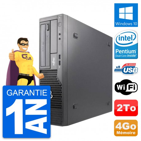 PC Fujitsu Esprimo E500 DT Intel G630 RAM 4Go Disque Dur 2To Windows 10 Wifi