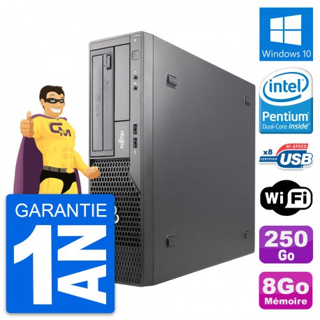 PC Fujitsu Esprimo E500 DT Intel G630 RAM 8Go Disque Dur 250Go Windows 10 Wifi