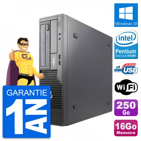 PC Fujitsu Esprimo E500 DT Intel G630 RAM 16Go Disque Dur 250Go Windows 10 Wifi