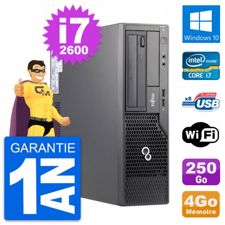 PC Fujitsu Esprimo E500 DT Intel i7-2600 RAM 4Go Disque 250Go Windows 10 Wifi
