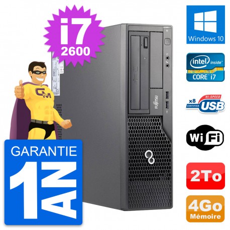 PC Fujitsu Esprimo E500 DT Intel i7-2600 RAM 4Go Disque Dur 2To Windows 10 Wifi