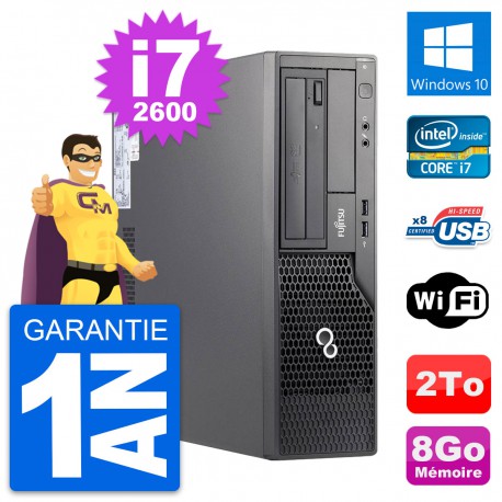 PC Fujitsu Esprimo E500 DT Intel i7-2600 RAM 8Go Disque Dur 2To Windows 10 Wifi