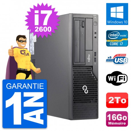 PC Fujitsu Esprimo E500 DT Intel i7-2600 RAM 16Go Disque Dur 2To Windows 10 Wifi