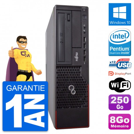 PC Fujitsu Esprimo E700 DT Intel G630 RAM 8Go Disque Dur 250Go Windows 10 Wifi