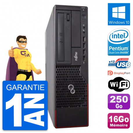 PC Fujitsu Esprimo E700 DT Intel G630 RAM 16Go Disque Dur 250Go Windows 10 Wifi