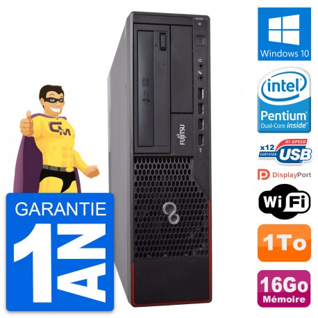 PC Fujitsu Esprimo E700 DT Intel G630 RAM 16Go Disque Dur 1To Windows 10 Wifi