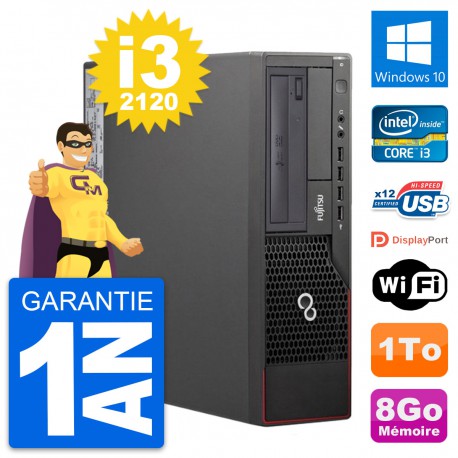 PC Fujitsu Esprimo E700 DT Intel i3-2120 RAM 8Go Disque Dur 1To Windows 10 Wifi