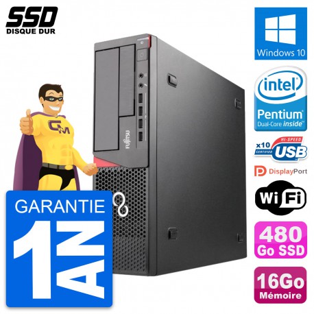 PC Fujitsu Esprimo E720 E85+ DT Intel G3220 RAM 16Go SSD 480Go Windows 10 Wifi