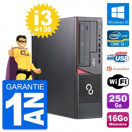 PC Fujitsu Esprimo E720 DT Intel i3-4130 RAM 16Go Disque 250Go Windows 10 Wifi