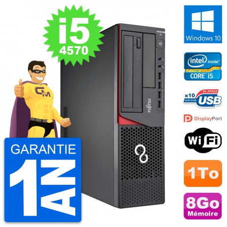 PC Fujitsu Esprimo E720 DT Intel i5-4570 RAM 8Go Disque Dur 1To Windows 10 Wifi