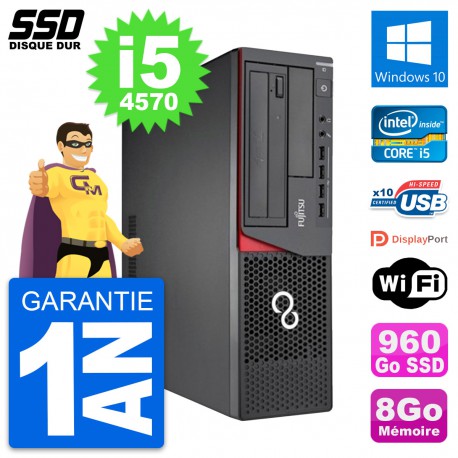 PC Fujitsu Esprimo E720 E85+ DT Intel i5-4570 RAM 8Go SSD 960Go Windows 10 Wifi
