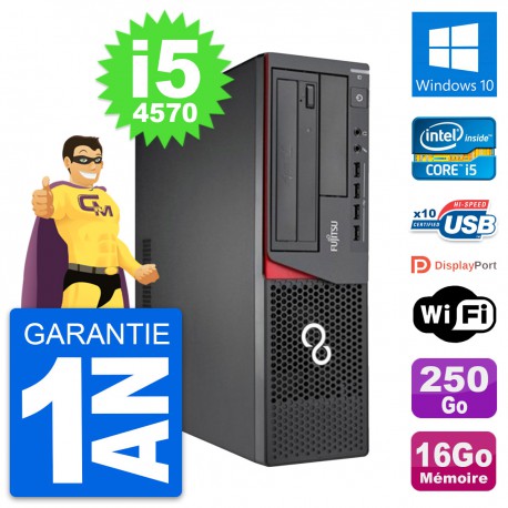 PC Fujitsu Esprimo E720 DT Intel i5-4570 RAM 16Go Disque 250Go Windows 10 Wifi