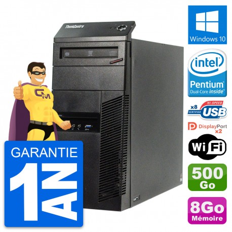 PC Tour Lenovo ThinkCentre M83 Intel G3220 RAM 8Go Disque 500Go Windows 10 Wifi