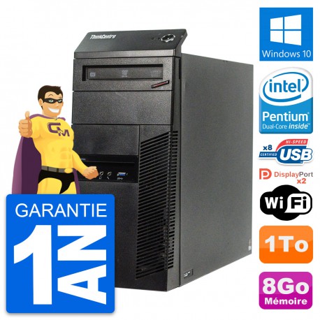 PC Tour Lenovo ThinkCentre M83 Intel G3220 RAM 8Go Disque 1To Windows 10 Wifi