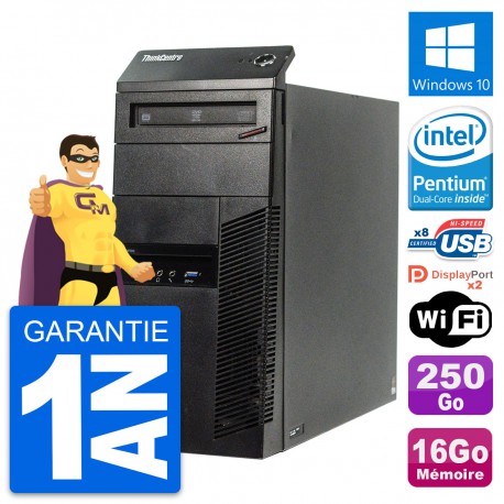 PC Tour Lenovo ThinkCentre M83 Intel G3220 RAM 16Go Disque 250Go Windows 10 Wifi