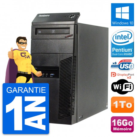 PC Tour Lenovo ThinkCentre M83 Intel G3220 RAM 16Go Disque 1To Windows 10 Wifi