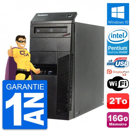 PC Tour Lenovo ThinkCentre M83 Intel G3220 RAM 16Go Disque 2To Windows 10 Wifi