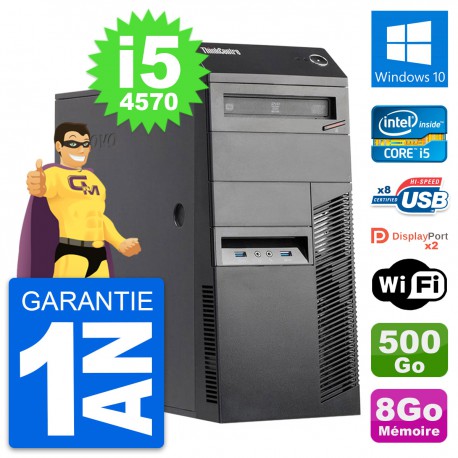 PC Tour Lenovo ThinkCentre M83 Core i5-4570 RAM 8Go Disque 500Go Windows 10 Wifi