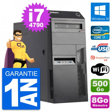 PC Tour Lenovo ThinkCentre M83 Core i7-4790 RAM 8Go Disque 500Go Windows 10 Wifi