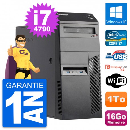 PC Tour Lenovo ThinkCentre M83 Intel i7-4790 RAM 16Go Disque 1To Windows 10 Wifi
