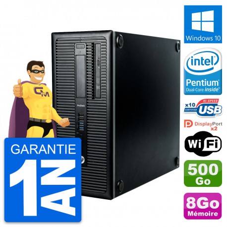 PC Tour HP ProDesk 600 G1 Intel G3220 RAM 8Go Disque Dur 500Go Windows 10 Wifi