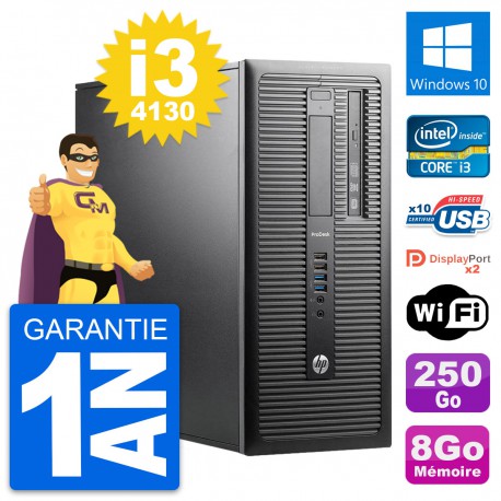 PC Tour HP ProDesk 600 G1 Intel i3-4130 RAM 8Go Disque Dur 250Go Windows 10 Wifi