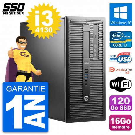 PC Tour HP ProDesk 600 G1 Intel Core i3-4130 RAM 16Go SSD 120Go Windows 10 Wifi